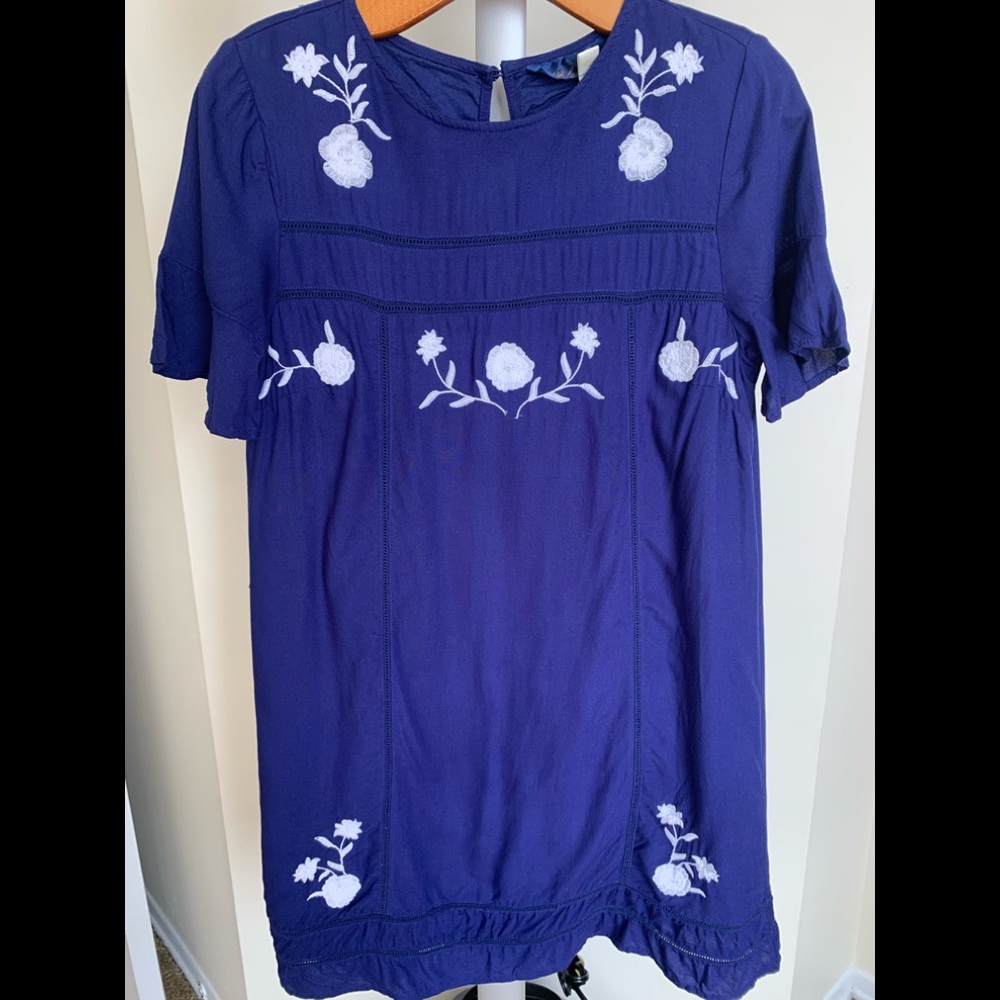 Francesca’s Blue Embroidered Dress
